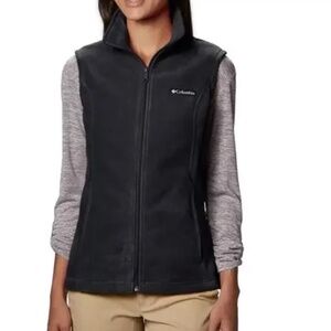 Columbia Benton Springs Vest Plush Fleece Full Zip Lightweight Hiking Black M